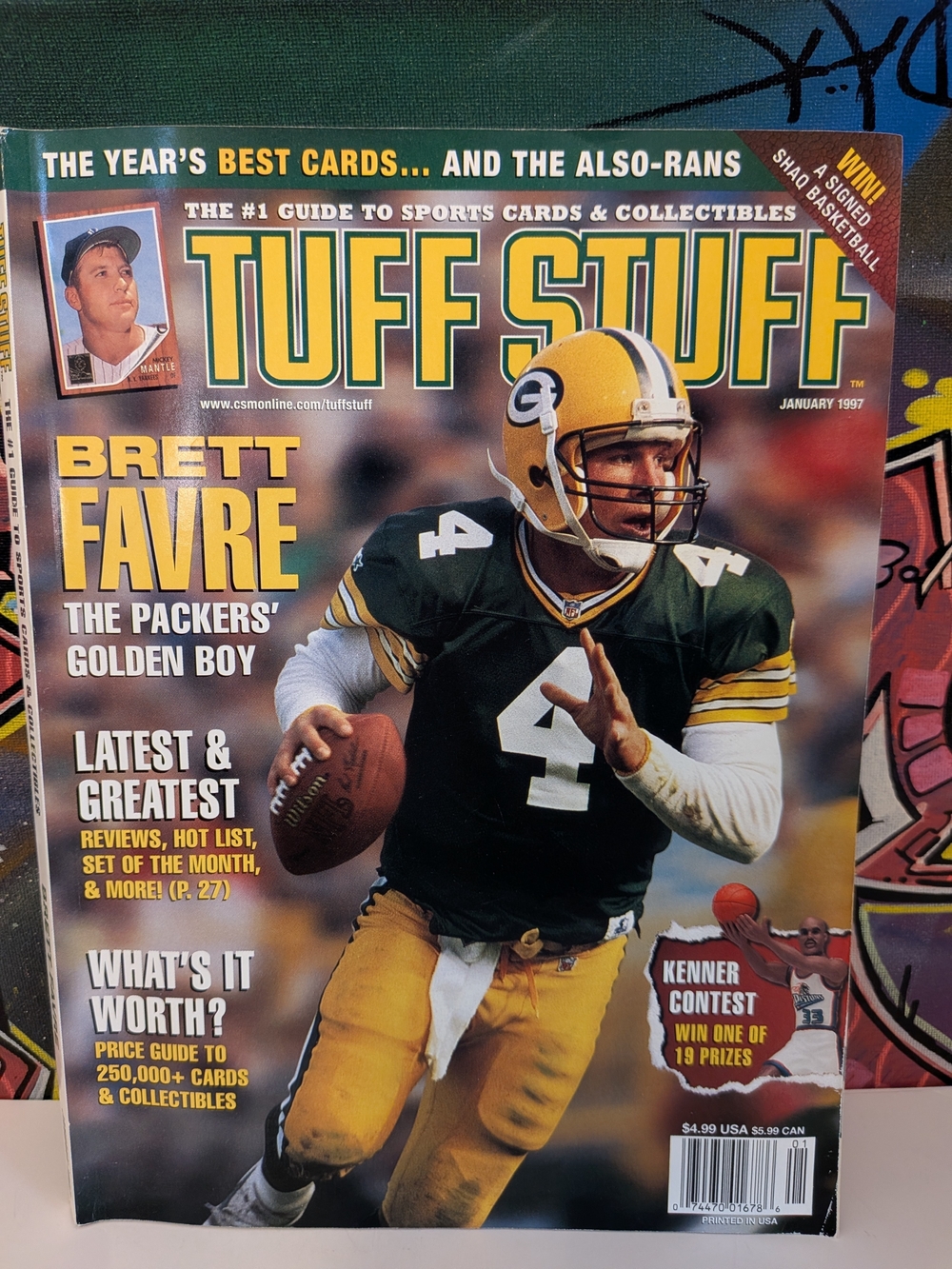 January 1997 🏈 Brett Favre, Green Bay Packers — Tuff Stuff Magazine